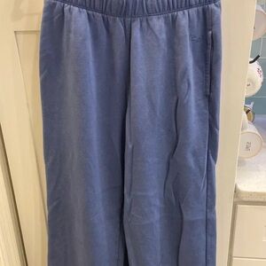 Hollister Blue Wide Leg Pants with Elastic Waist